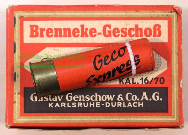 Genschow & Co., Berlin-Herstal Schrotpatronen/Flintenlaufgesc 16/70