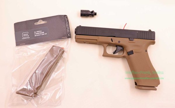 Umarex Glock 17 Gen5 coyote (Bundle) 9mm P.A.K., mit Ersatzmagazin – Bild 3