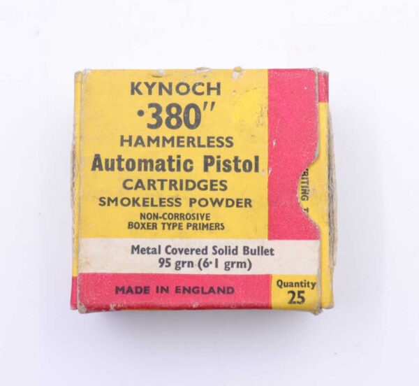 Kynoch, England Pistolenmunition .380 ACP / 9mmkurz