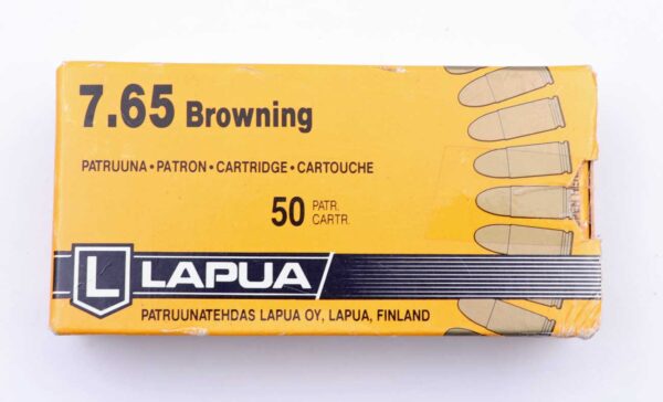 Lapua / Finnland Pistolenpatronen 7,65mmBrowning/.32ACP