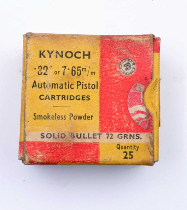 Kynoch, England Pistolenmunition 7,65mmBrowning/.32ACP