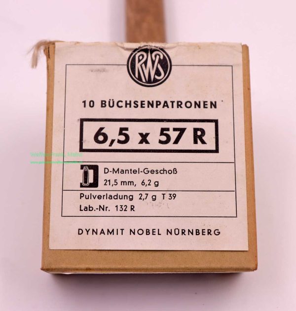 RWS (WZd.Fa.Rottweil) Büchsenpatronen 6,5x57R