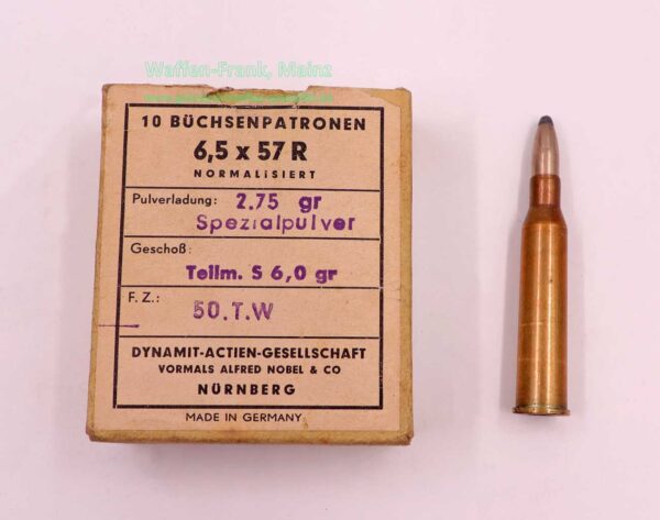 RWS (WZd.Fa.Rottweil) Büchsenpatronen 6,5x57R