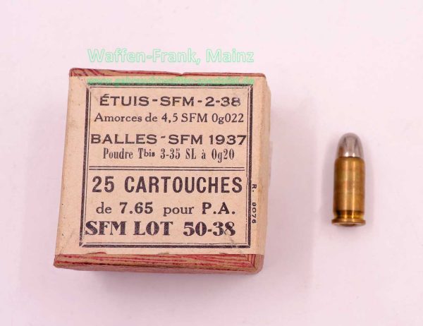 Société Française Pistolenmunition 7,65mmBrowning/.32ACP