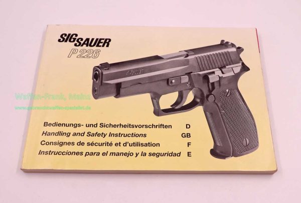 SIG Sauer Bedienungsanleitung Mod. P226