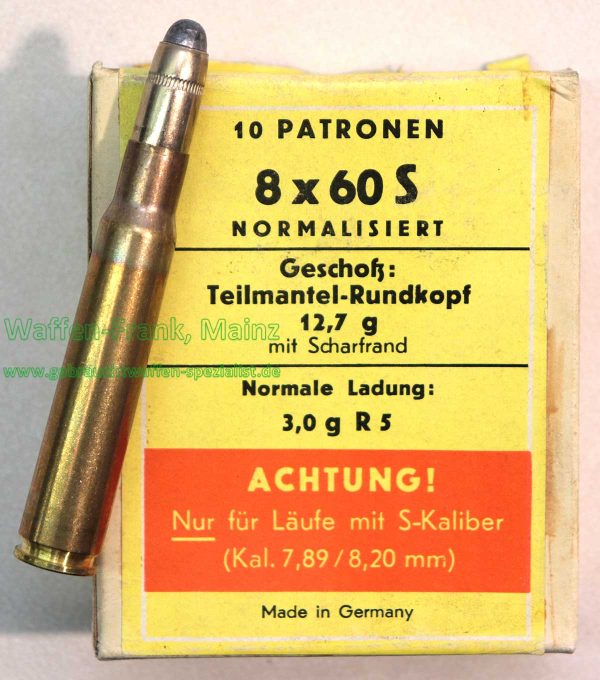 DWM, Karlsruhe Büchsenpatronen 8x60S (Mag.)